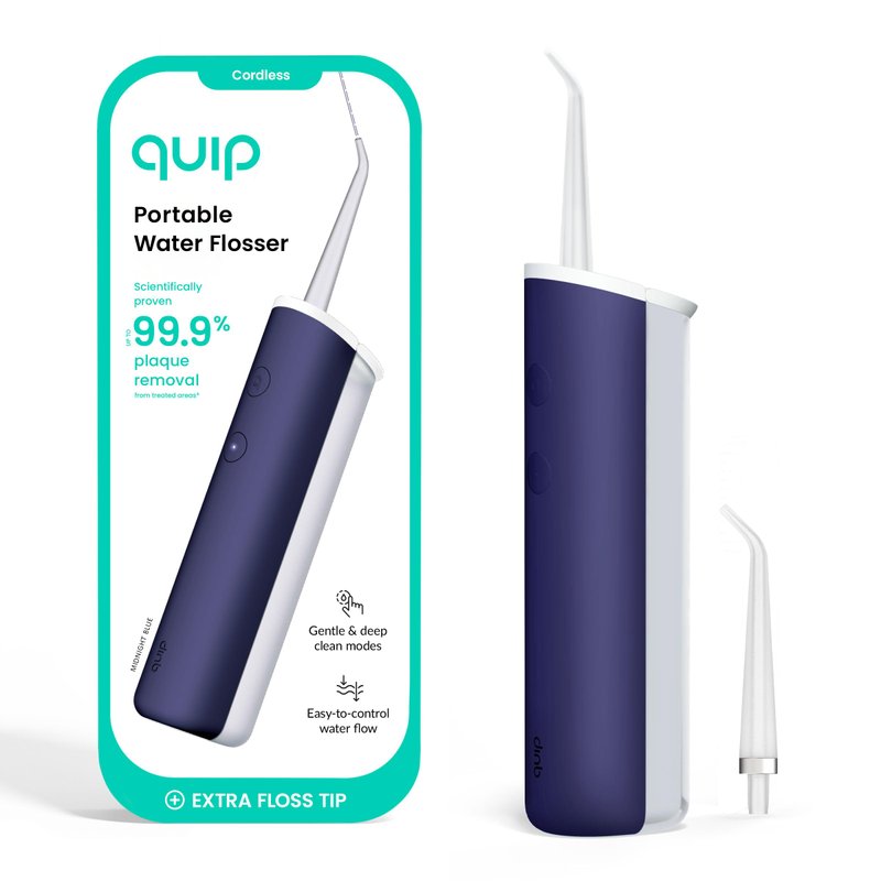quip Water Flosser with Replacement Tip - Cordless Water Flosser with Adjustable Pressure - Teeth...