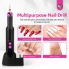 SAVILAND Electric Nail Drill Professional: Portable Electric Nail File with Base 20000RPM Rechargeable Nail Drill for Gel Acrylic Nails Remove Polish Manicure Pedicure Salon at Home