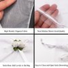 SumDirect Rose Organza Gift Bags - 50Pcs 4x5 inch White Wedding Favor Gift Bags, Jewelry Pouches with Drawstring for Party Wedding Christmas Valentine