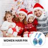 Uonlytech Snowflakes 3pcs Hair Bow Hair Clips Christmas Snowflake Hair Clips for Princess Dress Up Party and Birthday Snowflake