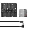 ZITAY 4-Channel USB C Fast Charging Station with PD 65W Quick Charger Adapter Kit for Sony NP-F550, NP-F750, NP-F770, NP-F970 Batteries