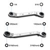 WADEO HVAC Service Wrench Set, 4 Sizes, Hex Bit Adapter, Compact Design, Suitable for Air Conditioning and Refrigeration Equipment Repair