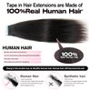 Isheeny Light Yaki Tape In Hair Extensions Human Hair Black Women Yaki Straight Tape In Hair Extensions Seamless Straight Hair Extensions Real Human Hair Tape In Hair Extensions 16inch 20PCS 40g/set