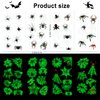 HOWAF 10 Sheets Halloween Glow Spiders Temporary Tattoos, Glow in The Dark Spider Cobweb Tattoos for Happy Halloween Makeup Cosplay Party Favors, Trick or Treat Tattoos Sticker 70+pcs