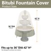 Bitubi Fountain Cover（36"x42"） 600D Oxford Cloth Garden Fountain Statue Protective Cover with Drawstring Waterproof Windproof Fountain Protector
