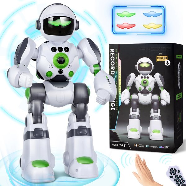 Zreswap Programmable Dancing Robot Toy - Record Voice and Music, Gesture Control for Toddlers, Ideal Birthday and Christmas Gift