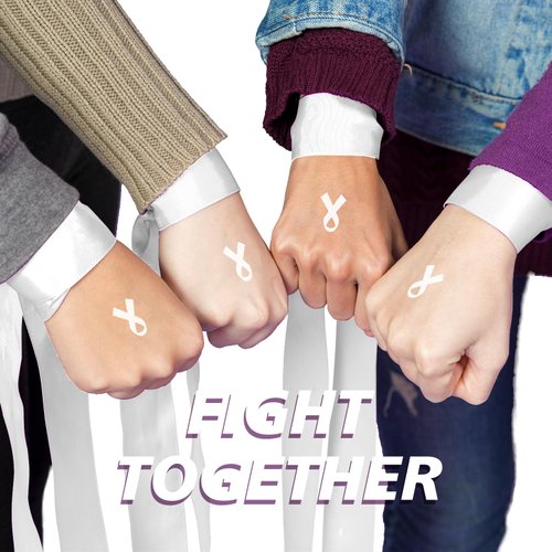 Crategurus Co. 600 Pcs White Awareness Ribbon Temporary Tattoos Stickers Bulk Osteoporosis Awareness Blindness Awareness Month Products Bone Cancer Lung Cancer Awareness Day Gifts White Ribbon Items