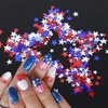 12 Grids 4th of July Holographic Nail Art Glitters Sequins Independence Day Star Nail Sequins Red Blue Mixed Star Nail Glitter Laser Star Nail Shining Flakes Nail Decor for Women Girls Decorations