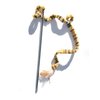 Kats'N Us Cat Teaser Wand Tiger Stripe Print with Feathers Cat Toy Teaser(Brown Stripe)