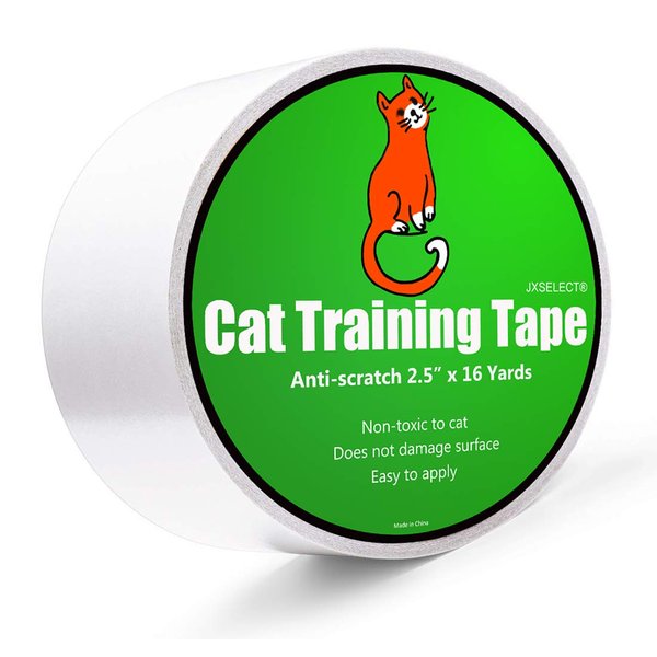 Anti-Scratch Cat Tape for Furniture - Stop Cat from Scratching Couch,Corners of Chair,Door Frame, Counter Top and Carpet,Clear Double Sided Tape for Cat Scratching Cat Training Tape 2.5" x 16 Yard