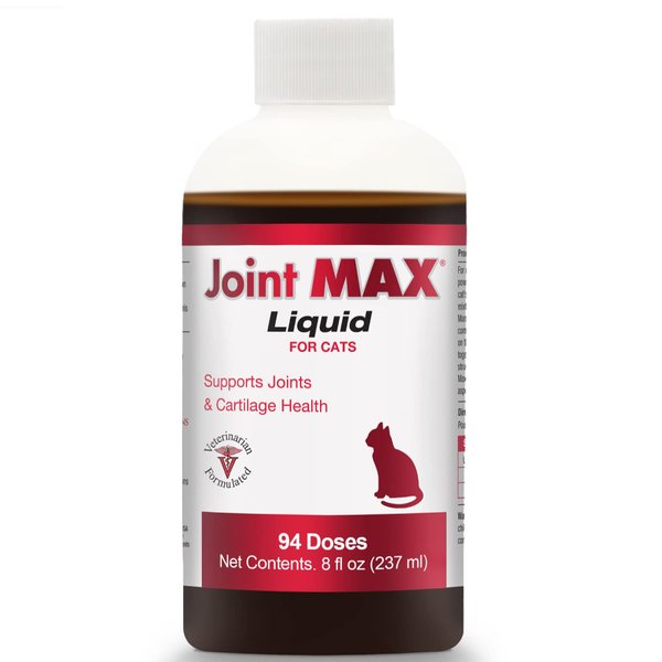 Joint MAX Liquid for Cats - Vitamins, Minerals, Antioxidants - Glucosamine, Chondroitin - Supports Joints and Cartilage Health, Chicken Flavor - Veterinarian Formulated - 8 fl oz