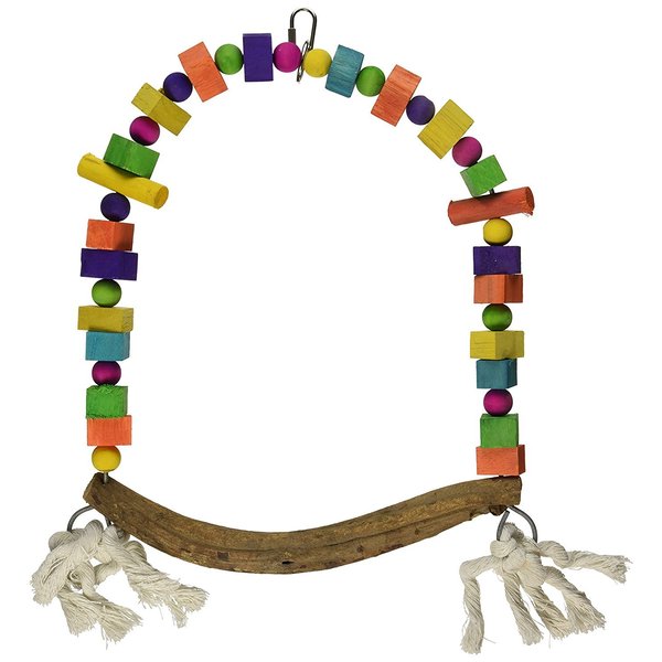 Prevue Pet Products BPV62681 Bodacious Bites Wood Bird Toy, Swing