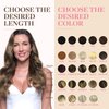 GOO GOO Balayage Chocolate Brown to Honey Blonde 16 Inch 50g 20pcs Human Hair Straight Real Hair Tape in Remy Hair Extensions