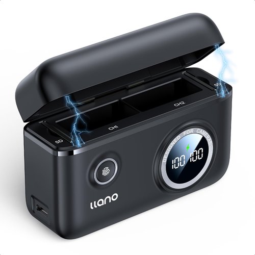 llano NP-W126s Camera Battery 18W Fast Dual USB C Charger, Compatible with Fujifilm X100V,X100V,XT30II,XM5,XT30, X100F, XT3, XT2, XE4, XA7, XE3, XT200,100, Smart Digital Display, Magnetic Snap Cover