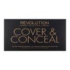 Makeup Revolution Ultra Cover and Concealer Palette, Face Make Up, Light and Dark Highlighter, Light to Dark Makeup Palette with 8 Color Shades