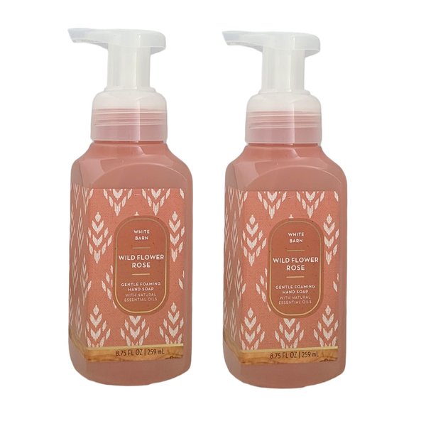 Bath & Body Works Bath and Body Works Wild Flower Rose Gentle Foaming Hand Soap 8.75 Ounce 2-Pack (Wild Rose) 1 pounds 17.5 Ounce