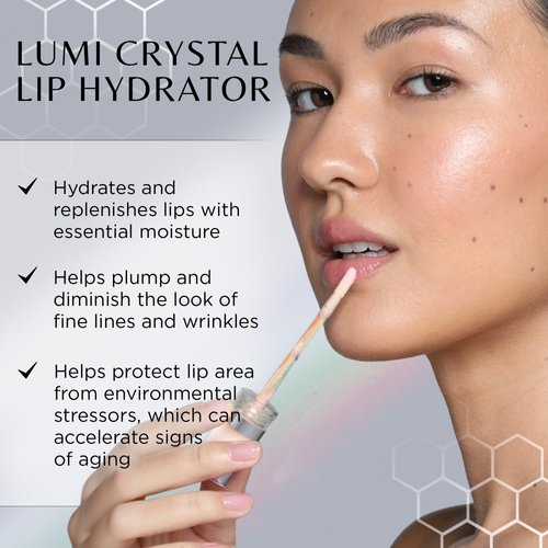 Cosmedix Lumi Crystal Liquid Crystal Lip Hydrator - Delivers Incredible Moisture - Plumps and Softens - Protects from Environmental Stressors - Gives High-Shine Finish - 0.14 oz Treatment
