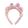 Kopida Cute Plush Bear Ear Headbands Bow Hair band, Non Slip Wash Face Headbands Elastic Bands for Women Girl