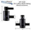RecPro RV 1/2" Three Way by-Pass Valve | Shut Off Valve for Water Heater