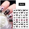 Nail Art Stickers Kawaii Self-Adhesive Anime Nail Stickers for Nails Art Design for Women Girls, 3 Sheets Cute Cartoon Nail Art Supplies