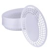 MEOTAKILE 20 Pack Plastic Fast Food Baskets, Reusable Restaurant Serving Trays for Burgers, Sandwiches, Hot Dogs, Picnic & Parties - Easy to Clean up, Durable (White)