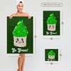 3dRose 22x30 Bath Hand Pool Towel - Go Green - St Patricks Day Irish Cute Cupcake - Eco Friendly Kawaii Dessert - Ireland Irish Humor Cute Food
