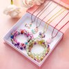 SOTOGO 12 Pieces Girls Necklaces and Bracelets Set Colorful Gift Party Favors Friendship Pretend Dress Up Play Jewelry for Kids Child Toddler, Cute Style