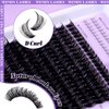 WENDY Lashes Clusters Multi-Type DIY Eyelash Extension - Lash Clusters D Curl 50D & Bottom Lashes, Black Cluster Eyelash Extensions Wispy Soft Individual Lashes Suitable for Beginners, 10-16 MM