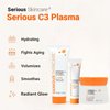Serious Skincare - Serious C3 Plasma Night Trio - C-Restore Night Cream, C Eye Beauty Treatment with Vitamin C Ester and C Clean Facial Cleanser - Makeup Bag - Mature Dry Skin - Smoother Skin