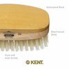 Kent MS23D Finest Men's Military Style Hair Brush - Satin and Beechwood Travel Size Base, Soft Pure White Natural Boar Bristle Ideal for Fine or Thinning Hair and Sensitive Scalps