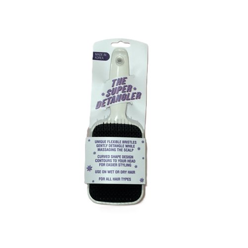 The Super Detangler Hair Brush by Swissco (Black & White Color Block)
