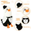 PEACH CAT Banana Duck Plush Pillow Wear Bowler Hat Monocle Stuffed Animals Cute Plushies Toy Gifts for Kids White and Black 12"