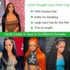 ONETIDE 28inch Straight Lace Front Wigs Human Hair Pre Plucked With Baby Hair 13x4 HD Lace Frontal Wigs Human Hair Natural Hairline Brazilian Wigs for Women