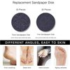 TOEDO Electric Callus Remover and Pedicure Tool with 60pcs Replacement Sandpaper Discs - for Cracked Heels and Hard Skin (Black, 600r/min)
