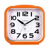 5.5" Silent Analog Alarm Clock Non Ticking, Gentle Wake, Beep Sounds, Increasing Volume, Battery Operated Snooze and Light Functions, Easy Set, Orange