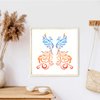 24Pcs Phoenix Stencils for Painting Reusable Firebird Drawing Stencil DIY Craft Phoenix Pattern Painting Template for Painting on Wood, Floor, Wall, Fabric and Furniture