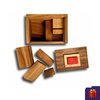 Difficult Puzzle for Adults - Hide The Red Stone Wood Puzzle - 9 Piece Brain Teaser