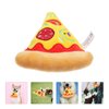 Ipetboom Dog Squeaky Toys Pizza Shaped Dog Toy, Puppy Biting Plush Chewing Toy for Puppy