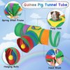 YUEPET 5.9" Guinea Pig Tunnels & Tubes Collapsible Pet 3 Way Play Tunnel Toys Small Animal Hideout Hideaway for Guinea Pig Chinchilla Ferret Hamster Rat