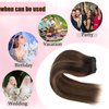Clip in Hair Extensions Balayage Dark Brown Mixed Chestnut Brown Hair Extensions Clip in Human Hair Invisible Remy Natural Hair Extensions Silky Straight 120g 8pcs (20 inch, 2/6/2)