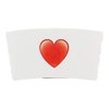 Restaurantware SLEEVES ONLY: Restpresso 5.1 x 2.8 Inch Coffee Cup Sleeves 50 Corrugated Hot Cup Sleeves - Heart Emoji Heat-Tolerant White Paper Disposable Coffee Sleeves Secure Grip