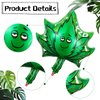 Charniol 9 Pcs 420 Weed Aluminum Balloon Decorations Set 420 Party Decorations Weed Balloons Birthday Party Supplies Aluminum Foil Weed Leaves Balloons Weed Party Decorations for Adults