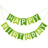 Green Happy Birthday Banner Birthday Party Banner NO DIY Happy Birthday Sign Pre-Strung Birthday Hanging Decoration for Women Men Girl Boy Birthday Party Supplies (Green)