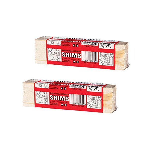 Nelson Wood Shims 8" 12 Pack - Kiln Dried Wood - Set of 2 (Total 24 Shims)