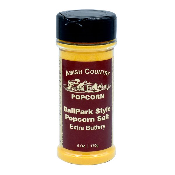 Amish Country Popcorn | Ballpark ButterSalt Popcorn Salt - 6 oz Bottle | Old Fashioned, Non-GMO and Gluten Free (6 oz Bottle)