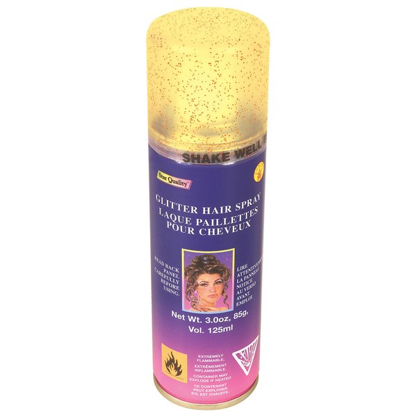 Rubie's Costume 18023 Co Glitter Hairspray, Gold, One Size