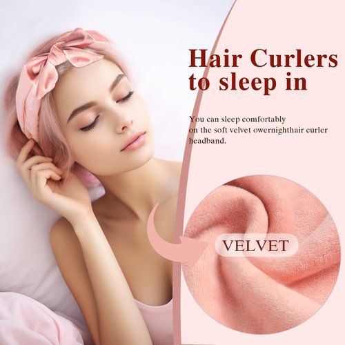 Dafeng No Heat Curling Headband - 70'' Long Hair Wrap for Heatless Curls, Sleep in Hair Curlers, Non Heat Hair Curlers, Heatless Curls Overnight for Women