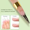 AIMEILI 5 in 1 Builder Base Clear Builder Nail Gel for Nails Extension and No Wipe Top Set Soak Off U V LED Gel Nail Lacquer