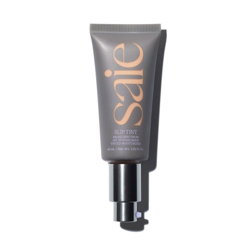 Saie Slip Tint SPF 35 Tinted Moisturizer - Light Coverage Moisturizer + Broad Spectrum Zinc Oxide Sunscreen - Shade Four (1.35 oz)