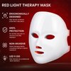 ZENG Led Face Mask Light Therapy 7 Color Facial Mask Red Blue Light Therapy For Whiten Face Skin Care, White